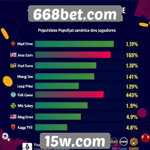 Estatísticas sobre a popularidade de jogos no 668bet