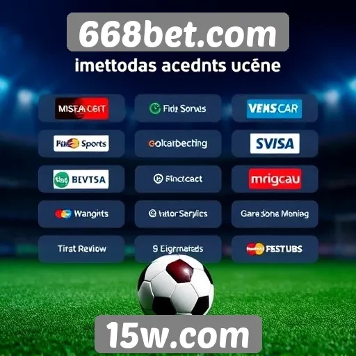 Métodos de pagamento aceitos pelo 668bet.com